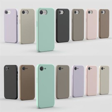 適用iPhone蘋果16E液態硅膠手機殼高級感簡約純色iPhone防摔手機保護套16e