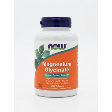 *尋寶趣嚴選*營養品 健康食品 睡眠 現貨 NOW Foods 甘胺酸鎂 (Magnesium Glycinate， 180片裝)平行輸入