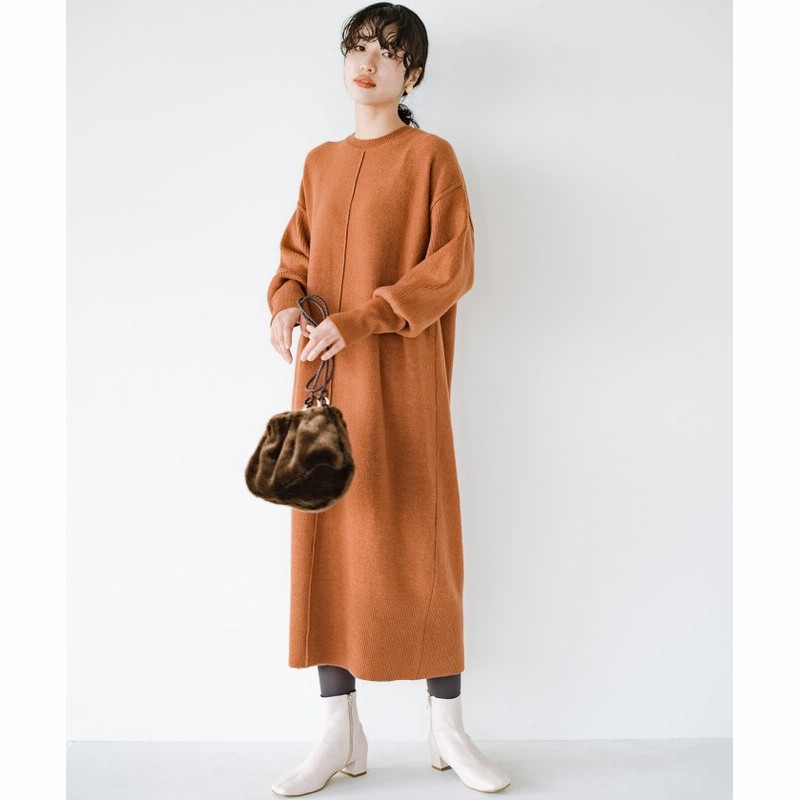 ハコ 楽ちんもおしゃれも譲らない さっと着てあか抜ける ゆるさがかわいいオーバーサイズニットワンピース By Who Made Me レディース オレンジ L Haco 通販 Lineポイント最大get Lineショッピング