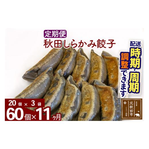 ふるさと納税 秋田県 北秋田市 《定期便11ヶ月》秋田しらかみ餃子 60個（20個×3袋）×11回 