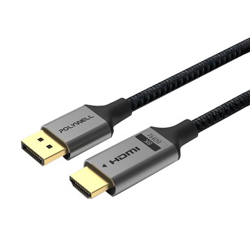 POLYWELL 寶利威爾 DP轉HDMI 8K60Hz 影音傳輸線  PW15-W46-M410  1條
