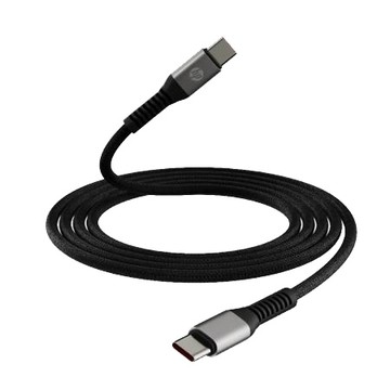 惠普HP Type C充電線 防斷編織快充線/DHC-TC112G/灰黑色/1M