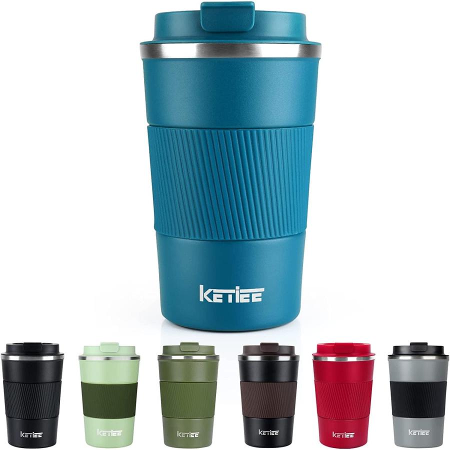 KETIEE Travel Mug 12oz  Insulated Coffee Mug with Leakproof Lid  Travel Coffee Mug Vacuum Stainless Steel Double Walled Reusable Coffee Cup for Hot