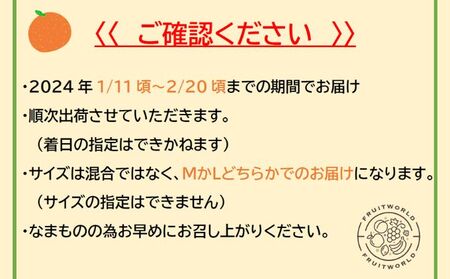 三ヶ日 みかん 青島 約 8kg（サイズ：LまたはM）