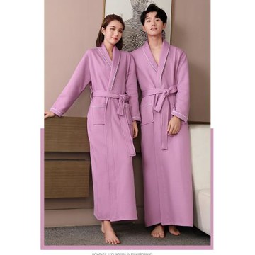四季款加長大碼純棉浴袍加棉空氣層保暖情侶睡袍吸水浴衣家居服