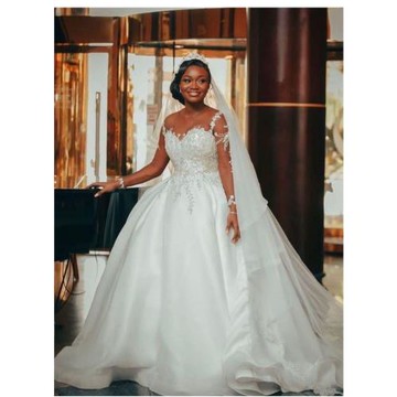 African Mermaid Wedding Dresses Ruffles Off TheShoulder 婚紗