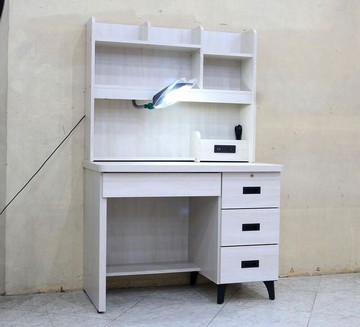 【歐風別館】米德白梧桐色3.5尺書桌上下座【USB充電】【基隆至台中免運費】