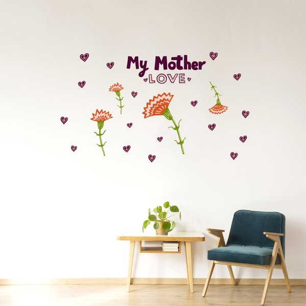 母の日 シール式ウォールステッカー ウォールステッカー 飾り 60 60cm Easter 壁紙 Mother S Day 花 Love お花 かわいい 通販 Lineポイント最大0 5 Get Lineショッピング