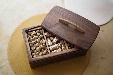 Burumu Black Walnut Sandy Box 黑胡桃【方・攢盒 】全盒 年盒