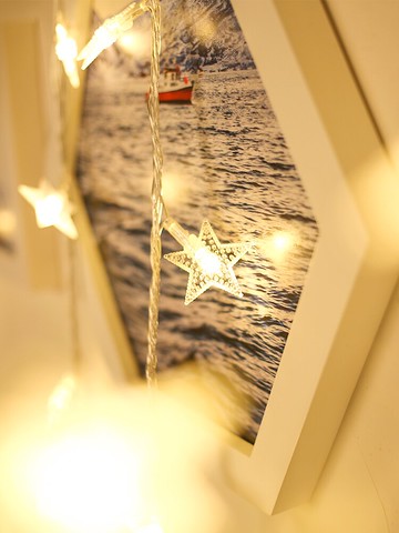 LED少女心星星燈彩燈閃燈串燈滿天星網紅房ins風求婚布置創意用品