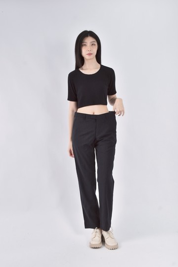 (2XL) etro西裝線條黑色長褲