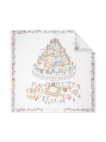Atelier Choux - Le Gâteau-print blanket - kids - Silk/Polyester/Cotton - One Size - White