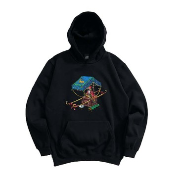 聖誕老人聖駕 - 連帽T- 黑