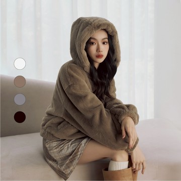 50% Fifty Percent｜絨毛連帽長袖外套【期間限定】｜02562141007