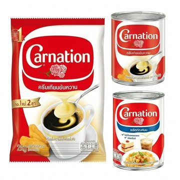 【蝦皮直營】泰國原裝Carnation 三花煉乳 2公斤/388g 三花奶水405g 泰式奶茶 料理 烘焙原料