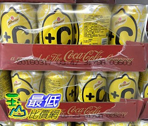 [COSCO代購] SCHWEPPES 舒味思 +C 檸檬口味汽水 330毫升 X 24入_CA38901