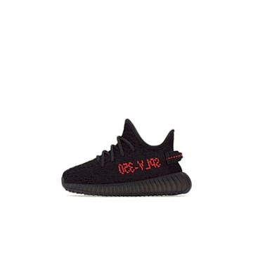 Adidas Yeezy Boost 350 V2 Core Black TD 黑紅 透氣 休閒鞋 小童鞋 BB6372