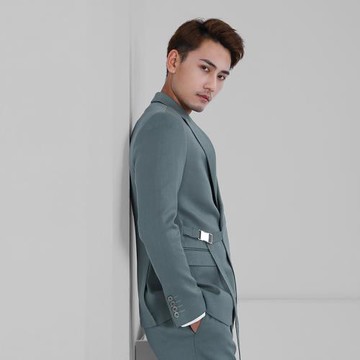 THEMASEE男裝丨系帶西服男小西裝便西男氣質款修身英倫風潮流外套