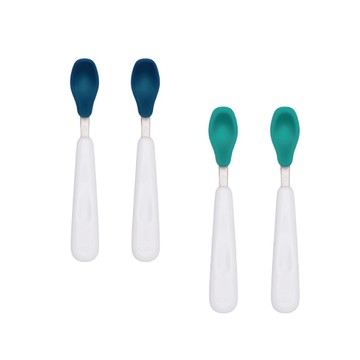 美國 OXO tot 矽膠湯匙組-2入(多款可選)