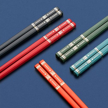 合金筷子家庭2021新款一人一筷家用高檔耐高溫不發霉精致高端福字