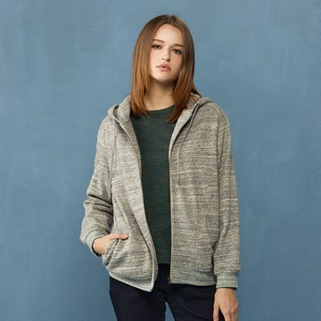 有機草木染絨布口袋帽衫外套