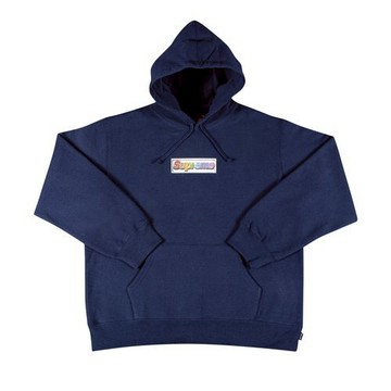 【逢甲 FUZZY】Supreme Bling Box Logo 閃亮 Logo 帽T 深藍 SS22SW57