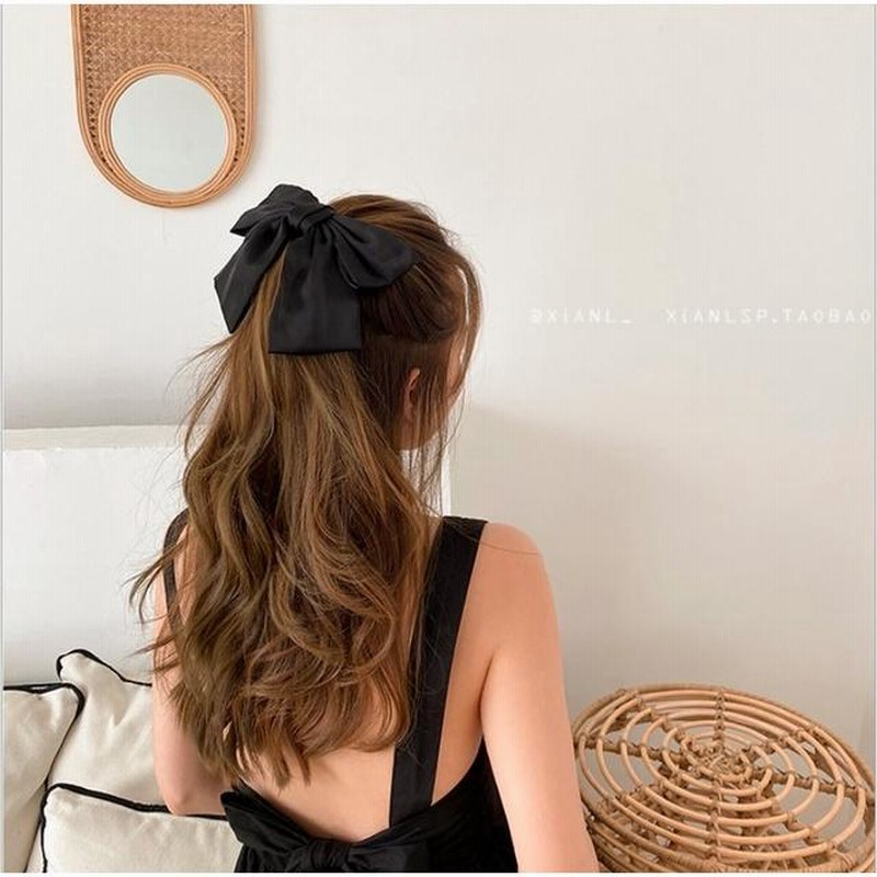 最大80%OFFクーポン ヘアアクセサリー リボン 黒 髪飾り 韓国 レディース バレッタ 結婚式 ヘアアクセサリー 黒 リボン 髪飾り 韓国 レディース バレッタ 韓国 結婚式