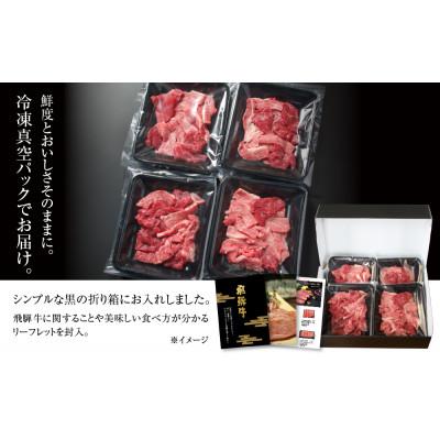 ふるさと納税 高山市 訳あり飛騨牛 焼肉 切落とし600g(150g×4P)使い勝手の良い小分け冷凍真空パック MZ014