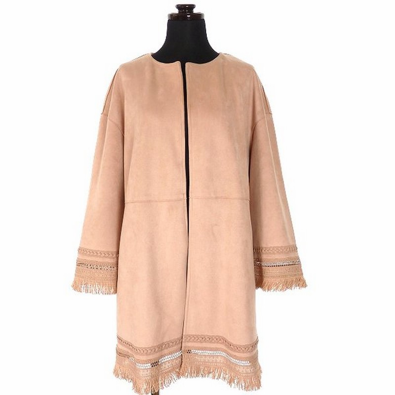 中古 ザラ Zara フリンジ ノーカラーコート ジャケット 長袖 Xs ピンク レディース ベクトル 古着 通販 Lineポイント最大0 5 Get Lineショッピング