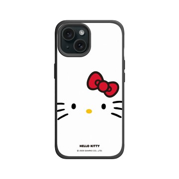iPhone 15 SolidX 黑 - 三麗鷗-Hello Kitty - 大臉Hello Kitty