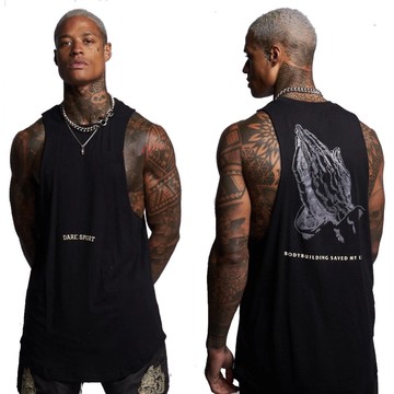 運動背心 佛手 純棉潮跑步 器械訓練服 運動休閒 無袖背心 健身背心 現貨【Sandman Sports】