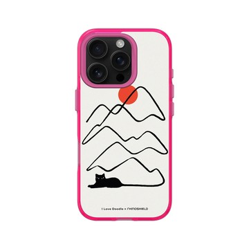 iPhone 16 Pro Clear 粉漾桃 - ilovedoodle (Lim Heng Swee) - Cat Landscape - Tail 貓咪尾巴