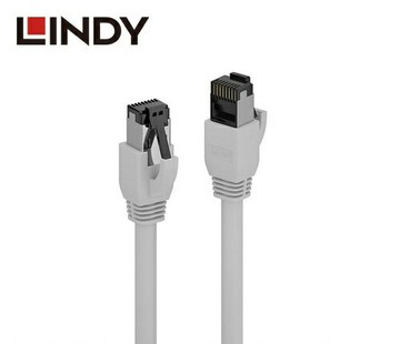 LINDY CAT.8.1 乙太低煙無鹵網路線S/FTP灰色 RJ45林帝 40G