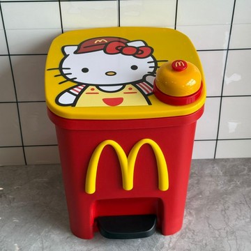 臺灣出貨🎊hellokitty凱蒂貓麥當勞垃圾桶家用客廳可愛卡通高顏值臥室腳踏式平價推薦🧨