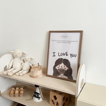 JIN CHA GOD-海報系列 I love you手繪款耶穌海報/基督/文創/海報