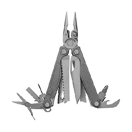 LEATHERMAN, Charge Plus Multitool with Scissors and Premium Replaceable Wire Cutters, Black with Molle Black Sheath