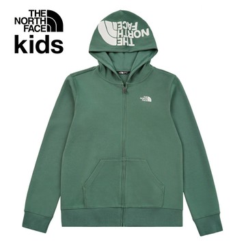 【11/18 12點限時搶購】兒童綠色大尺寸刺繡LOGO印花連帽外套｜8DCKHCH