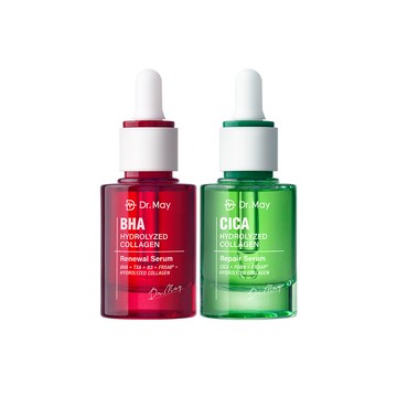 【Dr. May】美博士紅膠原色修煥膚精華(30ml) 紅外泌膠原精華/PDRN積雪草保濕修護精華(30ml)綠外泌修護精華_任選2件