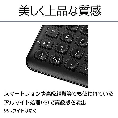 カシオ スタイリッシュ電卓 ブラック 12桁 ジャストタイプ JF-S200-BK-N