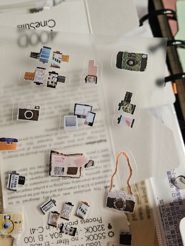 相機與底片 透明圖鑑貼紙
