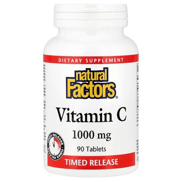 Natural Factors, 維生素 C 緩釋片，1,000 毫克，90 片