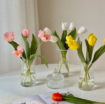 高檔郁金香仿真花假花客廳花朵花束裝飾擺設ins軟裝家居飾品擺件