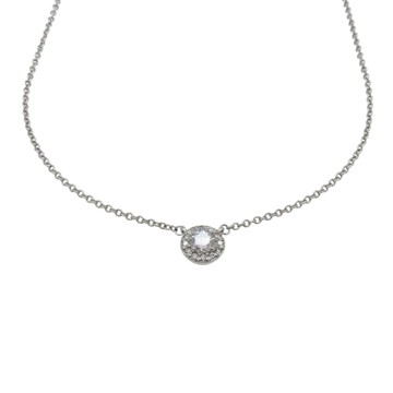 【二手名牌BRAND OFF】TIFFANY＆CO. 蒂芙尼 PT950鉑金 Soleste 鑽石 項鍊