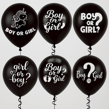 性別揭曉氣球貼紙 附轉印 卡點西德 性別揭曉轉印貼紙 波波球貼紙 氣球佈置專用貼 BOY or GIRL 貼紙 氣球貼紙