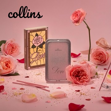 情人禮【collins】 棒狀線香 LOVE 悸動款｜含鐵盒托盤+線香 70 支+線香夾 2 入