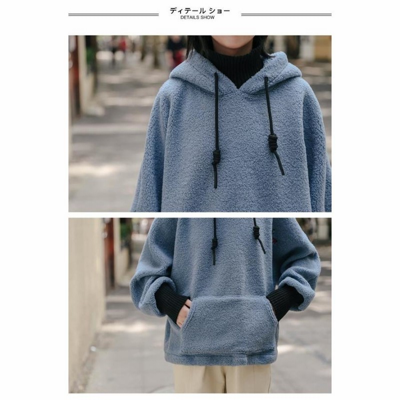 パーカー 厚手 レディース 冬パーカー プルオーバー フリースパーカー 偽二枚パーカー ゆったり フード付き 冬 パーカー フェイクレイヤードカジュアル 雰囲気 パーカー 厚手 レディース 冬パーカー プルオーバー フリース