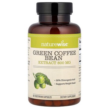 NatureWise, 生咖啡豆提取物，800 微克，60 粒素食膠囊