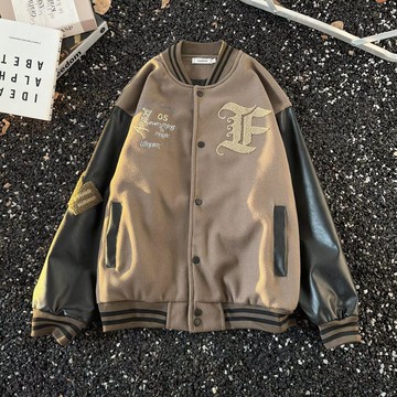 美式復古夾克外套男時尚潮流休閒百搭棒球服男