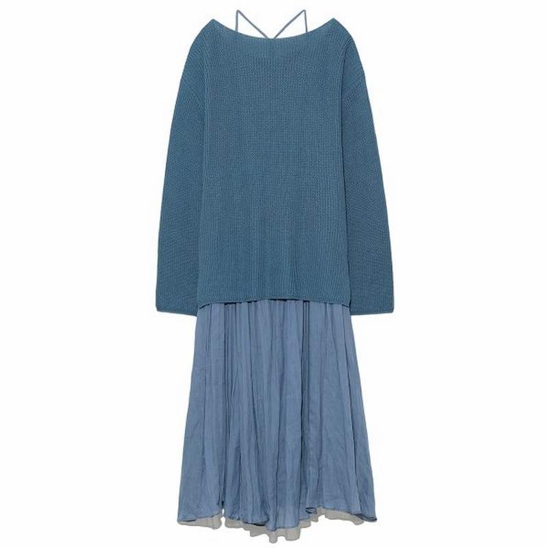 ミラオーウェン リネンロングニットsetキャミワンピース レディース Lblu 0 Mila Owen 通販 Lineポイント最大get Lineショッピング