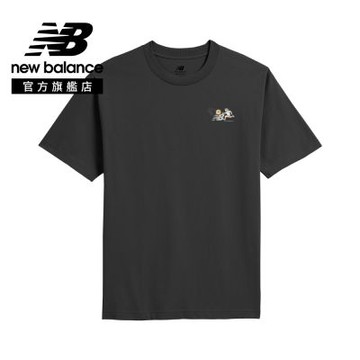 【New Balance】NBBOY籃球男孩短T_男性_黑色_MT61W6X5BK